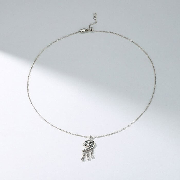 Black Panther Kette mit Rundem Anhänger