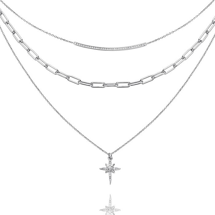 Damen Layering Kette mit Hexagramm