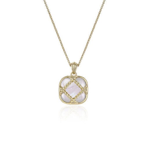 Damen Kette mit Eckig Anhänger