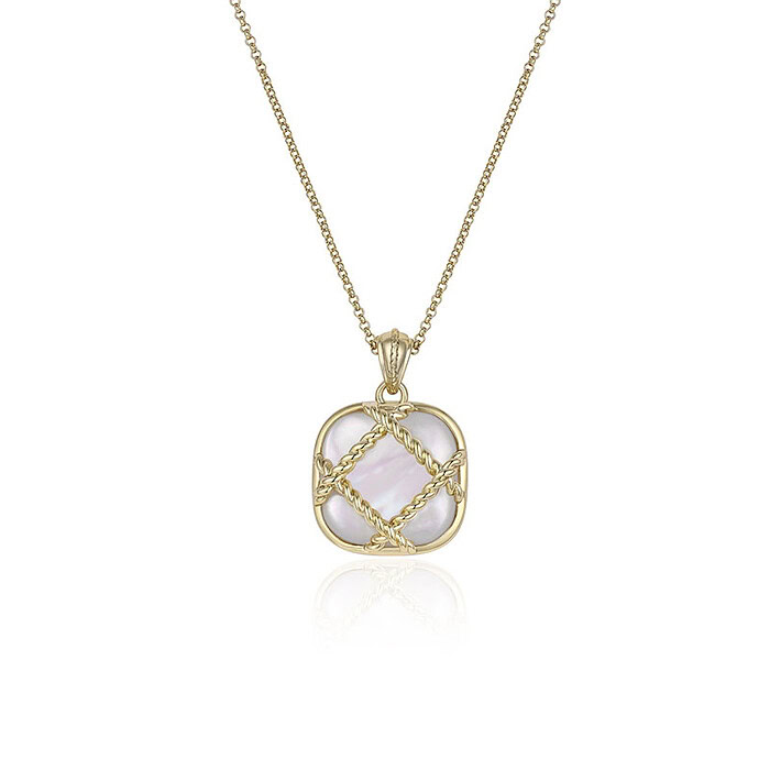 Damen Kette mit Eckig Anhänger