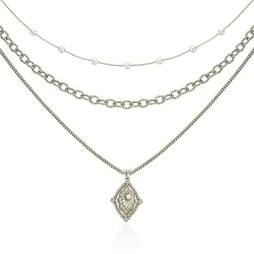Damen Layering Kette mit Anhänger