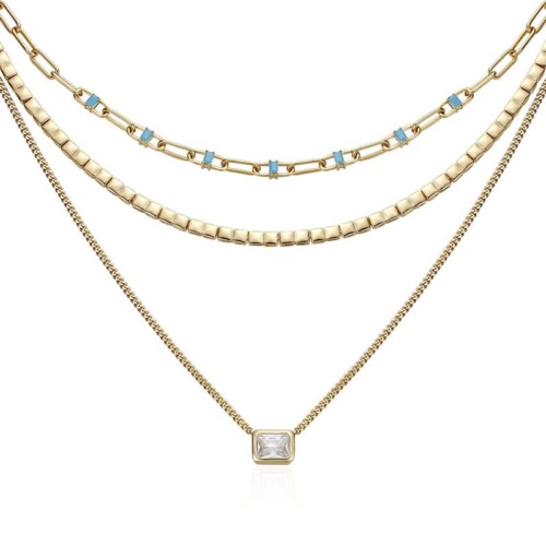 Vergoldet Layering Kette für Freundin