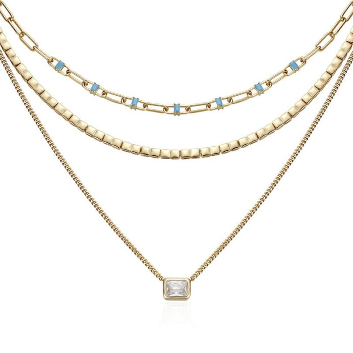 Vergoldet Layering Kette für Freundin