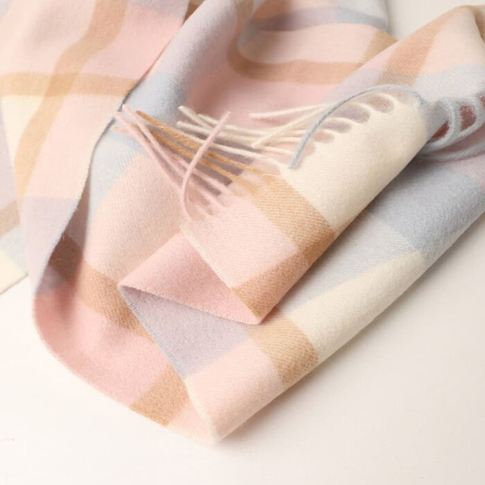 Pink Karierter Schal für Damen