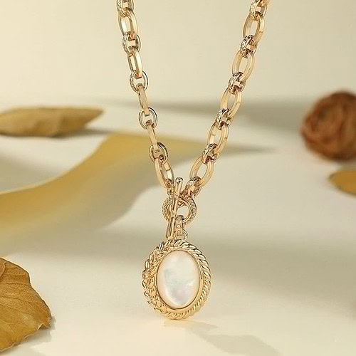 Goldene Damen Kette mit T Verschluss