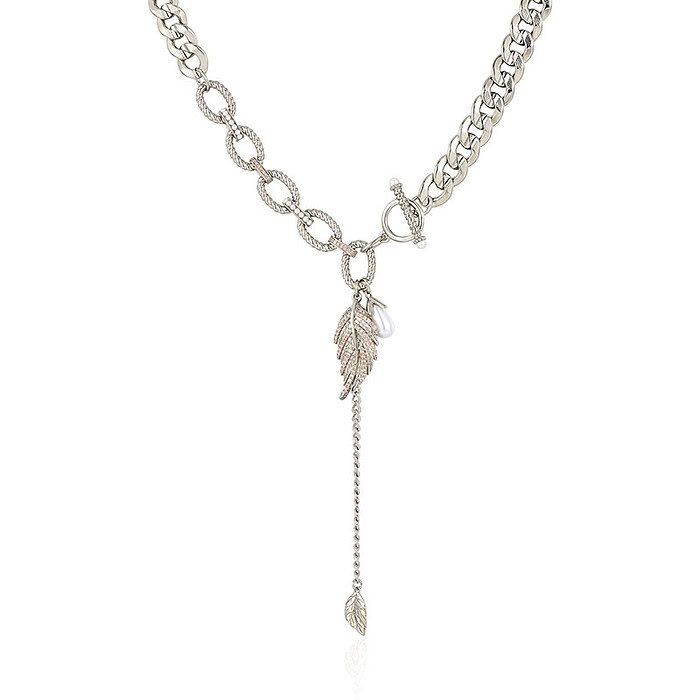 Damen Y Kette mit T Verschluss