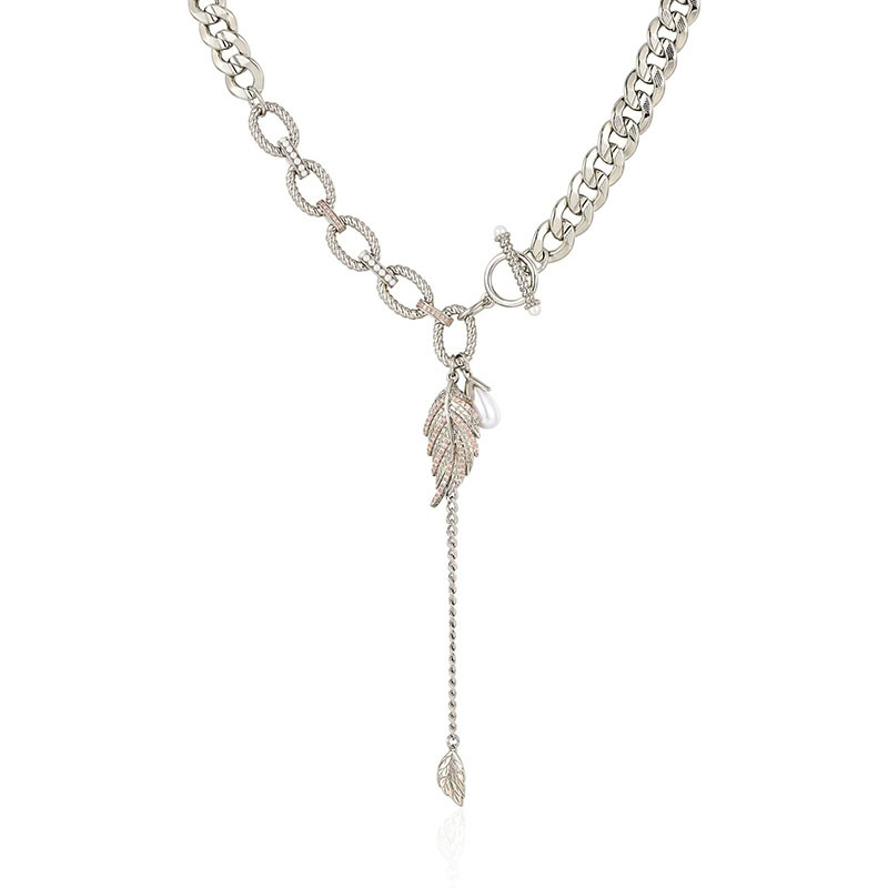 Damen Y Kette mit T Verschluss