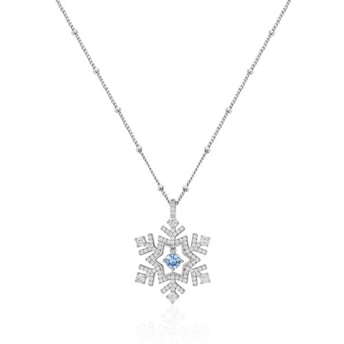 Schneeflocke Kette mit Zirkonia