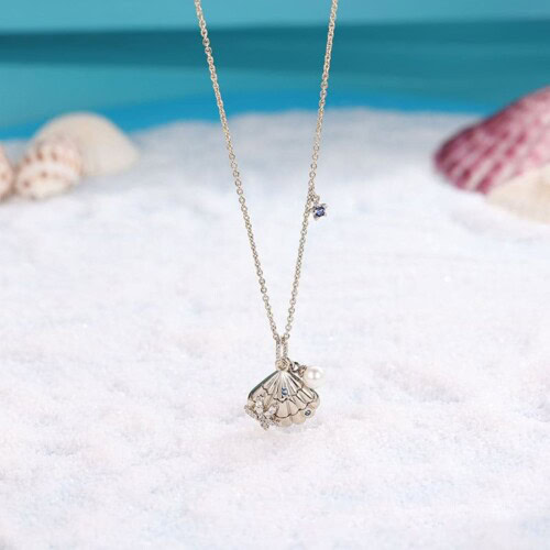Damen Kette mit Muschel Anhänger