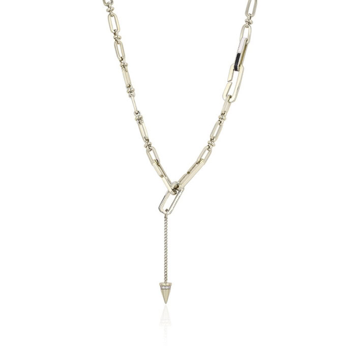 Light Gold Paperclip Kette für Damen