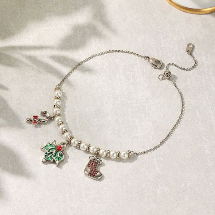 Damen Armband mit Weihnachtsbaum Anhänger