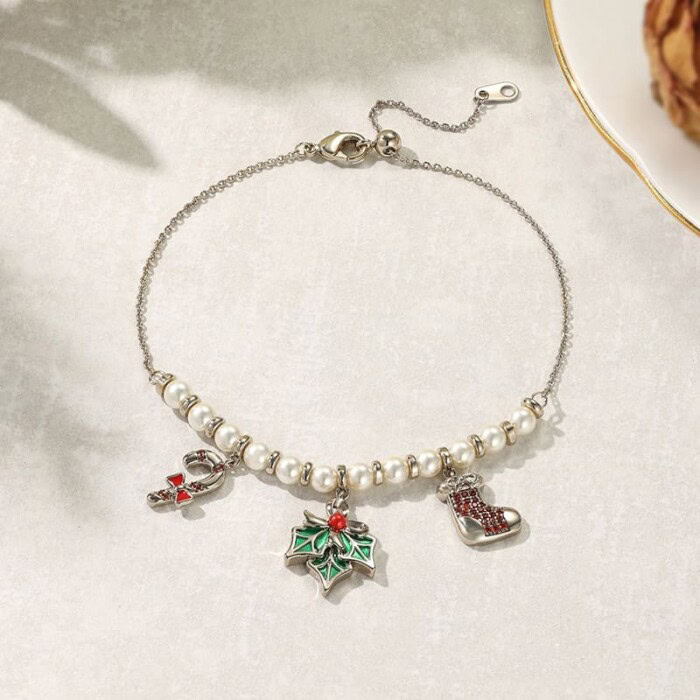 Damen Armband mit Weihnachtsbaum Anhänger