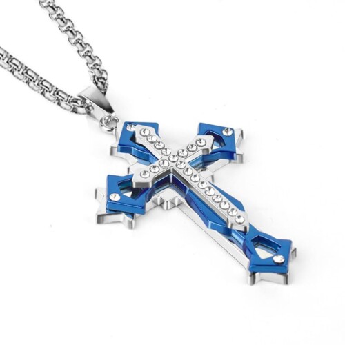 Männer Kette mit Kreuz Anhänger