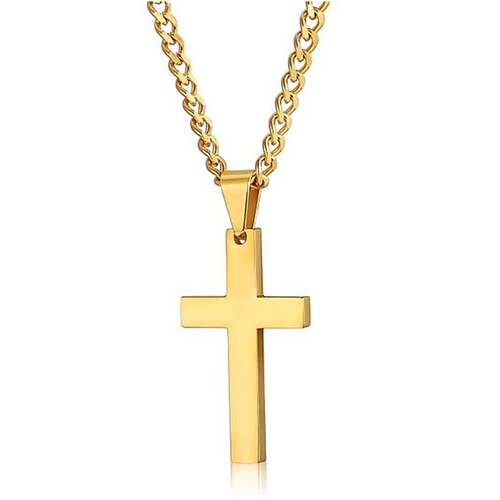 Golden Kreuz Kette für Männer
