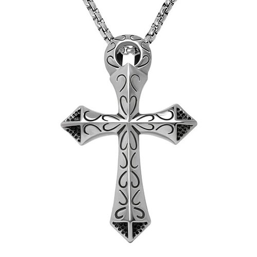 Gemusterte Kreuz Kette