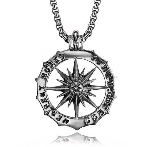Kompass Kette aus Titan