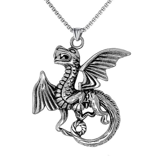 Flame Drachen Anhänger Kette