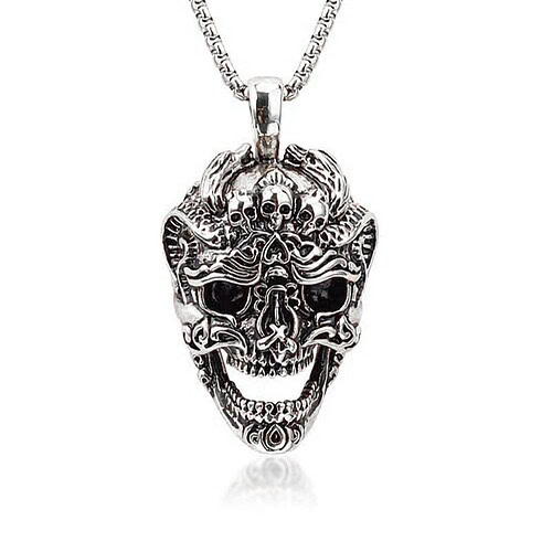 Groß Totenkopf Kette für Herren