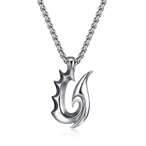 Flame Schmuck Kette Aus Titan
