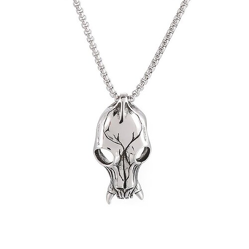 Männer Kette mit Totenkopf Anhänger