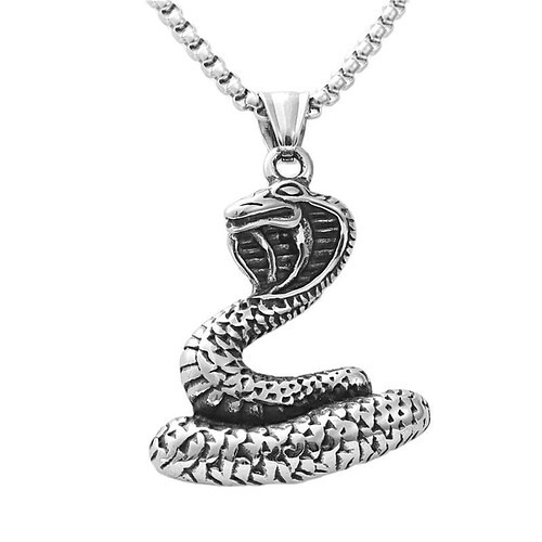 Kobra Anhänger Kette Aus Titan