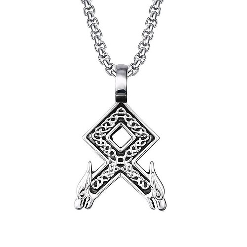 Geometrische Wolfskopf Kette