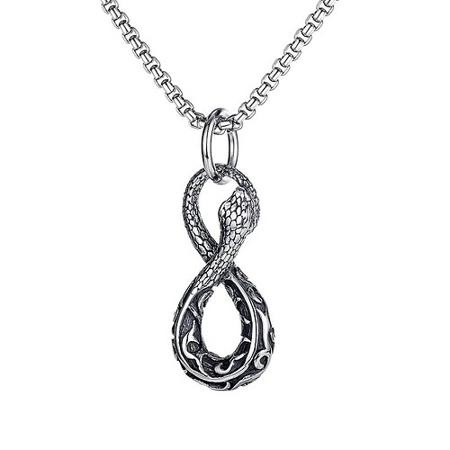 8-förmige Schlange Kette Aus Titan