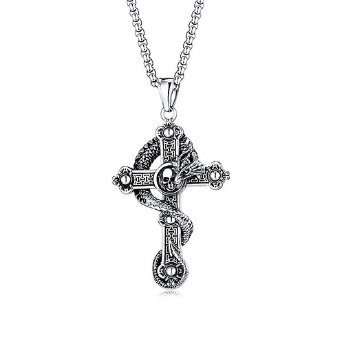 Drachen Kreuz Kette Für Herren