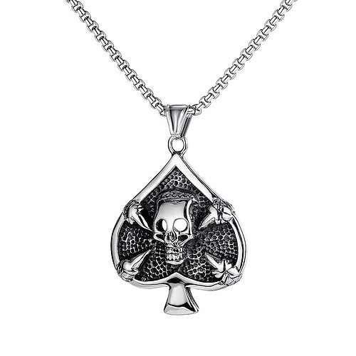 Herzen Schädel Kette Aus Titan