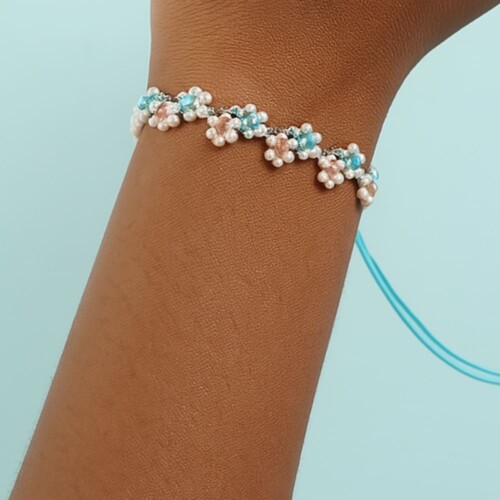 Blumen Armband Aus Miyuki Perlen