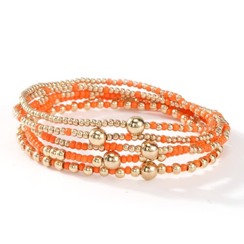 Orange Layering Armband Set