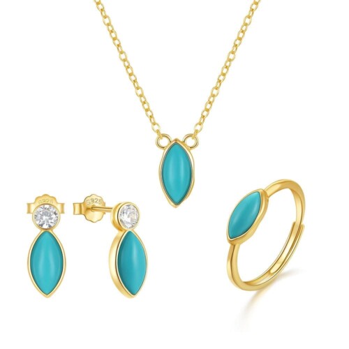 Damen Türkis Schmuck Set
