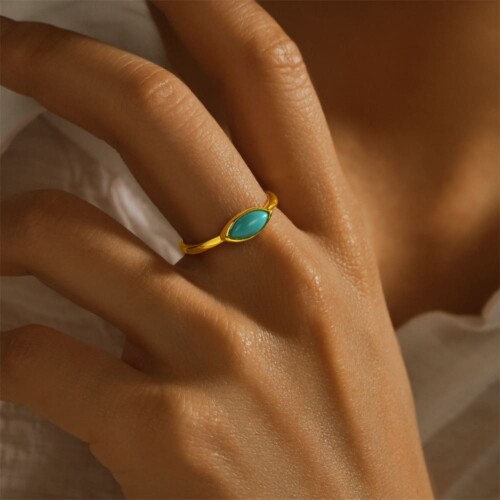 Damen Ring mit Türkis Stein