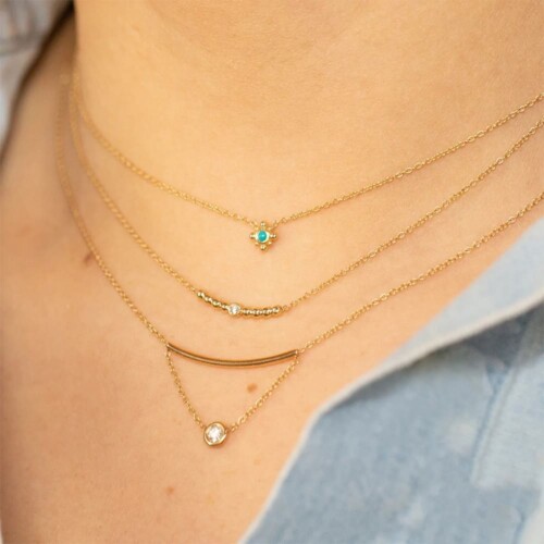Kette Damen mit Türkis Anhänger