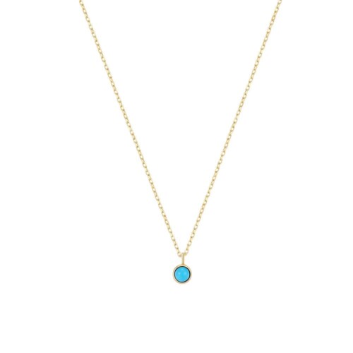 Dünne Kette Damen mit Türkis