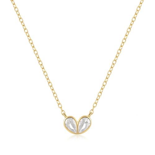 Dünne Kette mit Herz Zirkonia