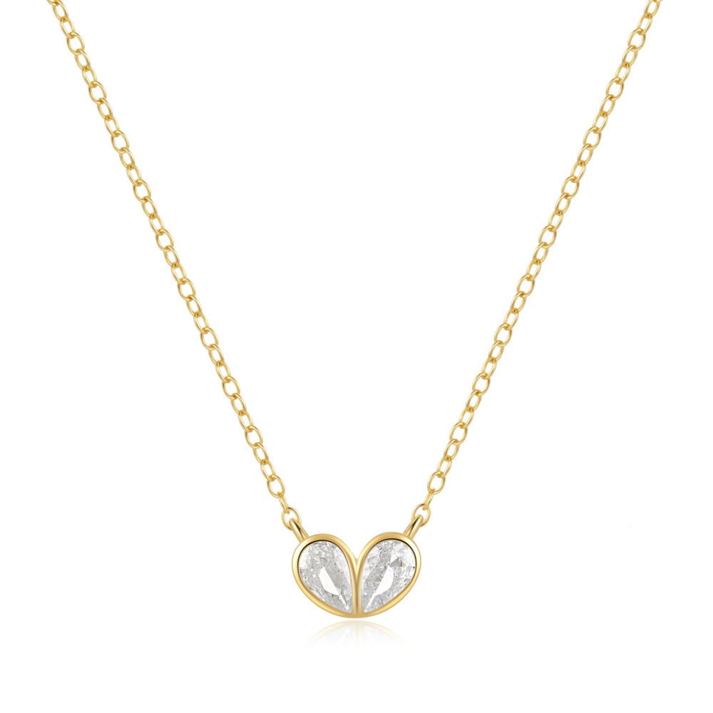 Dünne Kette mit Herz Zirkonia