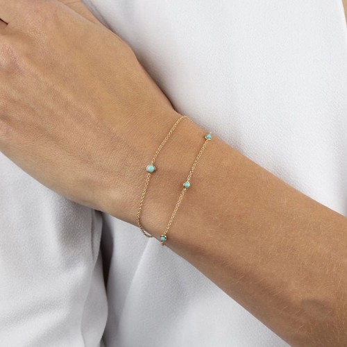 Damen Silber Armband mit Türkis