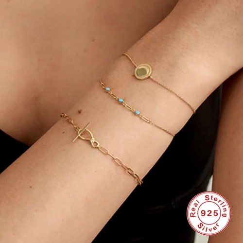 Vergoldet Armband mit Türkis
