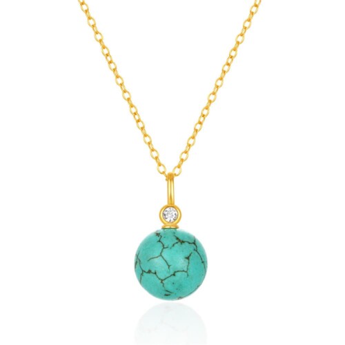 Kette Damen mit Türkis Anhänger