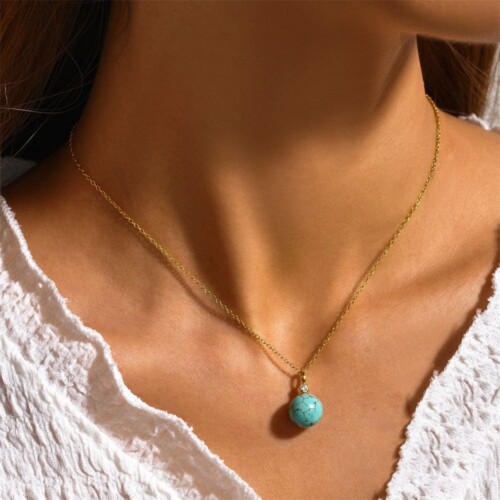 Kette Damen mit Türkis Anhänger