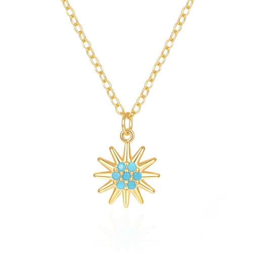 Anhänger Kette Damen mit Türkis