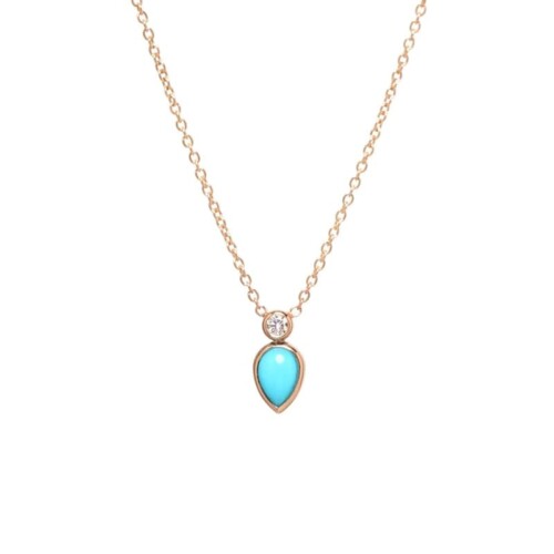 Choker Kette mit Tropfen Türkis