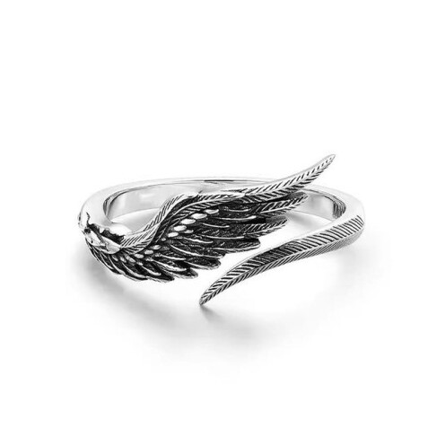 Schwarz Engelsrufer Ring Aus Silber