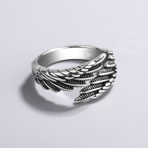 Schwarz Engelsrufer Ring für Frauen