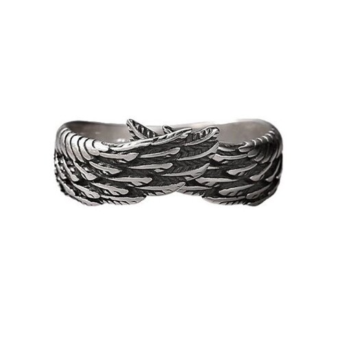 Schwarz Flügel Ring für Frauen