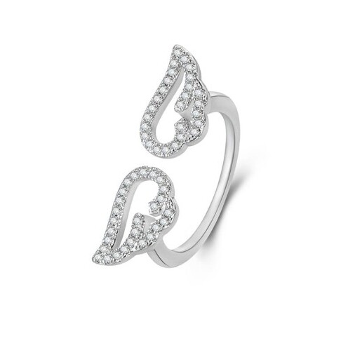 Engelsflügel Ring mit Zirkonia
