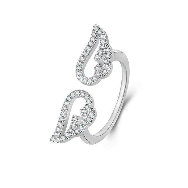Engelsflügel Ring mit Zirkonia