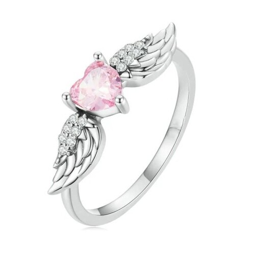 Damen Engelsrufer Ring mit Herz Zirkonia