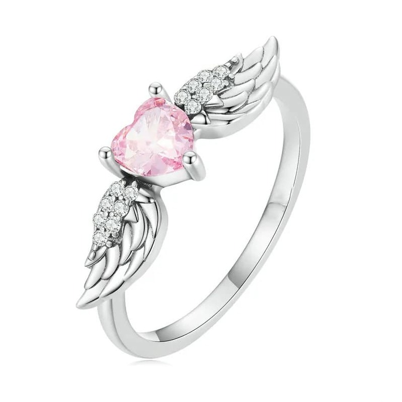 Damen Engelsrufer Ring mit Herz Zirkonia